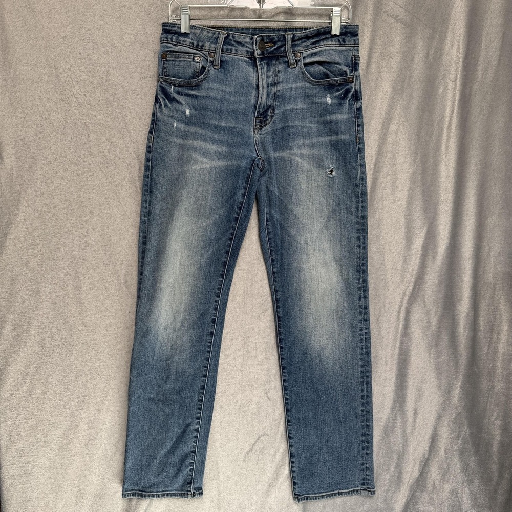 American Eagle Jeans Mens 28x30 Blue Flex Slim Distressed Stretch Denim